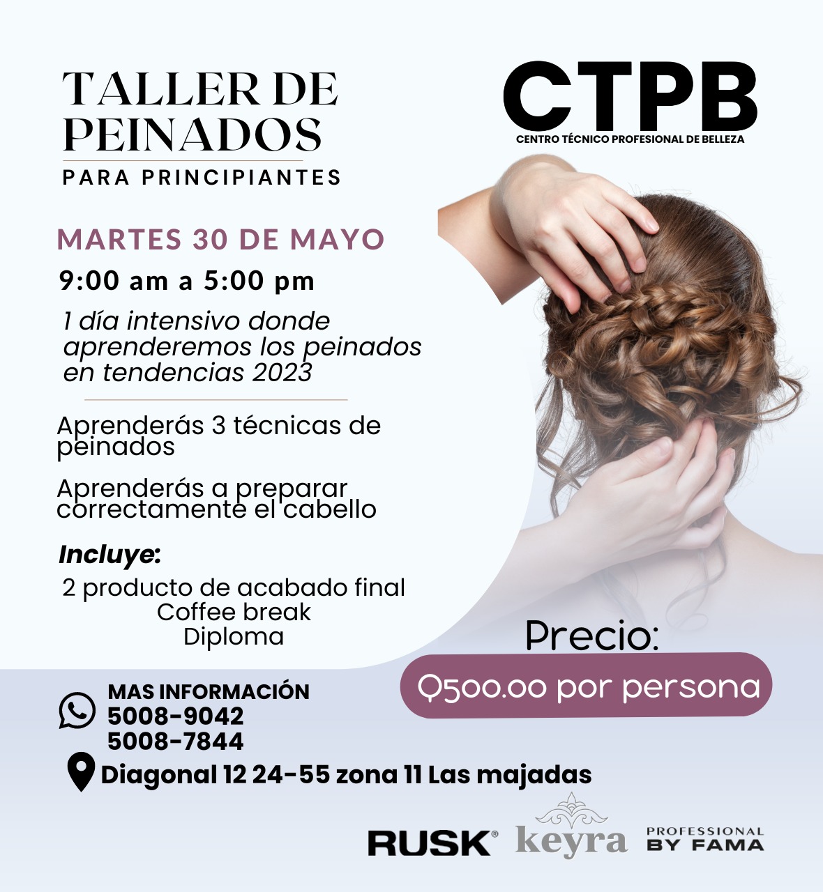 Taller de Peinados para Principiantes Guatemala