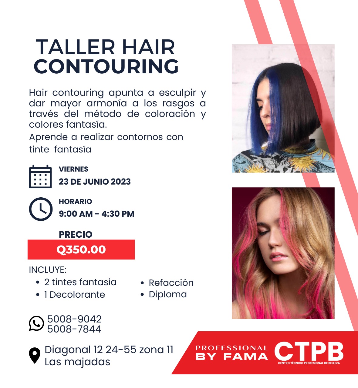 Taller Hair Contouring Junio 2023 Guatemala
